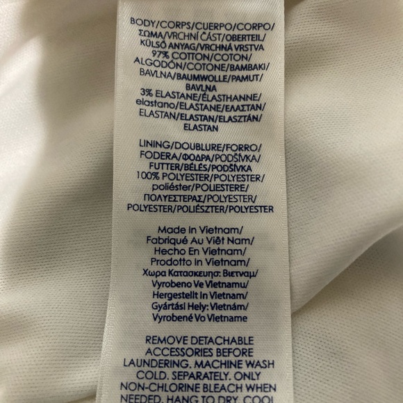 Chaps black and white polka dot cotton sleeveless sheath midi dress - Picture 8 of 10